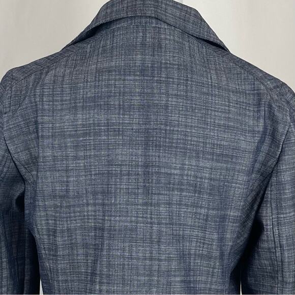 Liz Claiborne Navy White Woven Print Office Career Jacket NWOT Size S - Picture 6 of 11